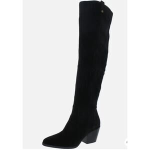 Michael Kors Point Toe Over Knee Boots 5.5 Black NWOT Suede OTK Academia Capsule